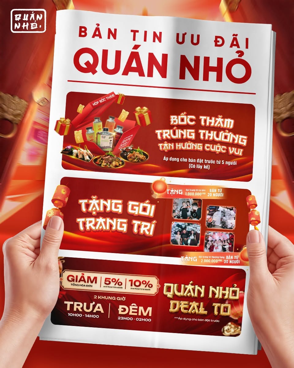 ưu đãi quán nhỏ